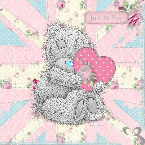 Tatty Teddy with Union Jack Birthday Me to You Bear Card £1.40